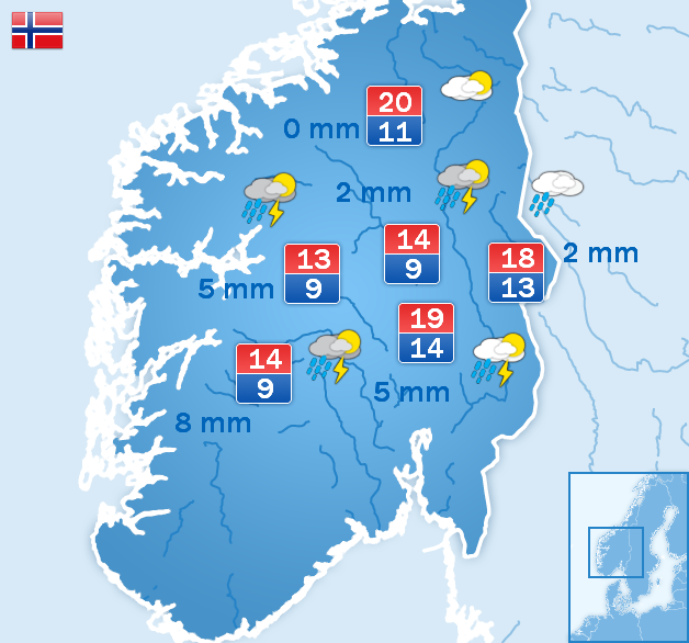 Weersverwachting voor woensdag Weersverwachting voor woensdag